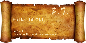 Peltz Tétisz névjegykártya